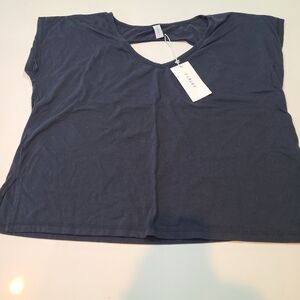 NWT Varley Kerry Black Tee in Size 1X